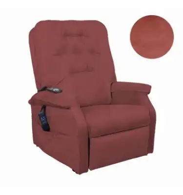 Fauteuil relevateur en microfibre couleur terracotta