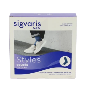 Sigvaris Styles Colors Chaussettes  Homme Classe 2 Noir Medium Normal