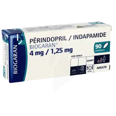 Perindopril/indapamide Biogaran 4 Mg/1,25 Mg, Comprimé à CANALS