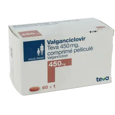 Valganciclovir Teva 450 Mg, Comprimé Pelliculé à Osny
