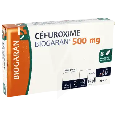 Cefuroxime Biogaran 500 Mg, Comprimé Pelliculé à MERINCHAL