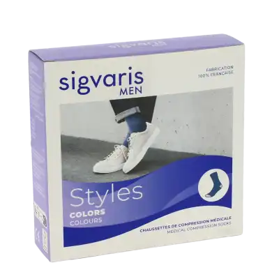 Sigvaris Styles Colors Chaussettes  Homme Classe 2 Noir Medium Normal à Toulouse