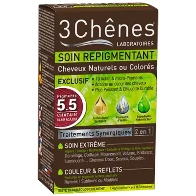 Soin Repigmentant Kit Cheveux Naturels Ou Colorés 5.5 Pigments Châtain Clair Acajou