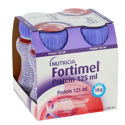 Fortimel Protein Sensation Fraîcheur Nutriment Fraise Givrée 4 Bouteilles/125ml à NÈGREPELISSE