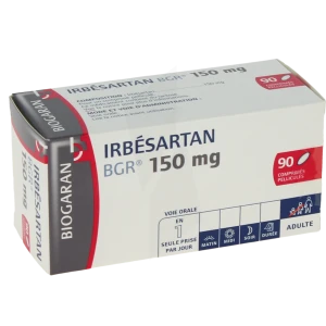 Irbesartan Bgr 150 Mg, Comprimé Pelliculé