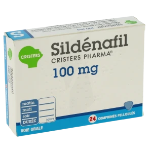 Sildenafil Cristers Pharma 100 Mg, Comprimé Pelliculé
