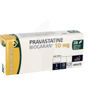 Pravastatine Biogaran 10 Mg, Comprimé Pelliculé Sécable