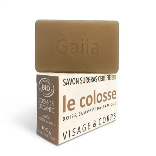 Gaiia Savon à Froid Surgras Bio Le Colosse Cèdre Vétiver Orange 100g