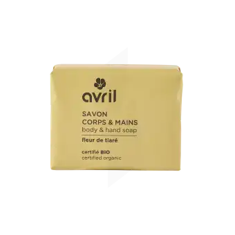 Avril Savon Corps & Mains Fleur De Tiaré Bio 100g