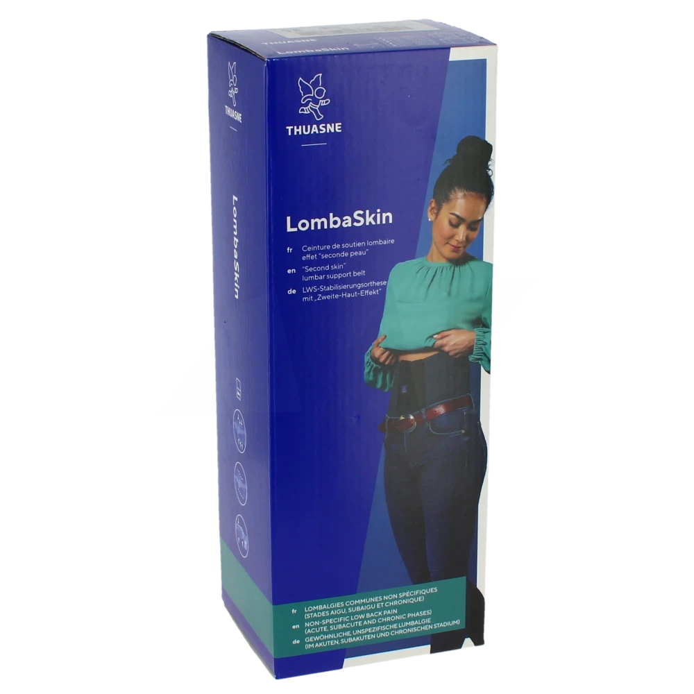 Thuasne Lombaskin Ceinture Lombaire Noir Hauteur 21cm Taille 3
