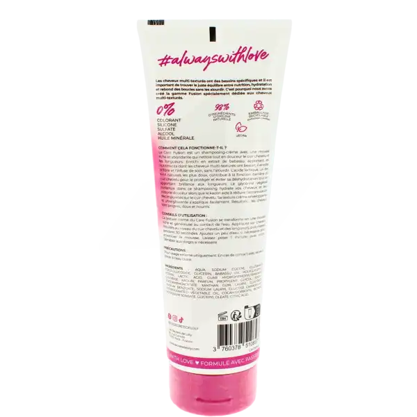 Les Secrets De Loly Care Fusion Shampooing Crème T/250ml
