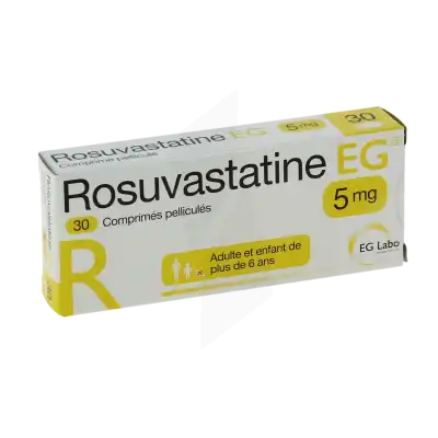 Rosuvastatine Eg 5 Mg, Comprimé Pelliculé à Clermont-Ferrand