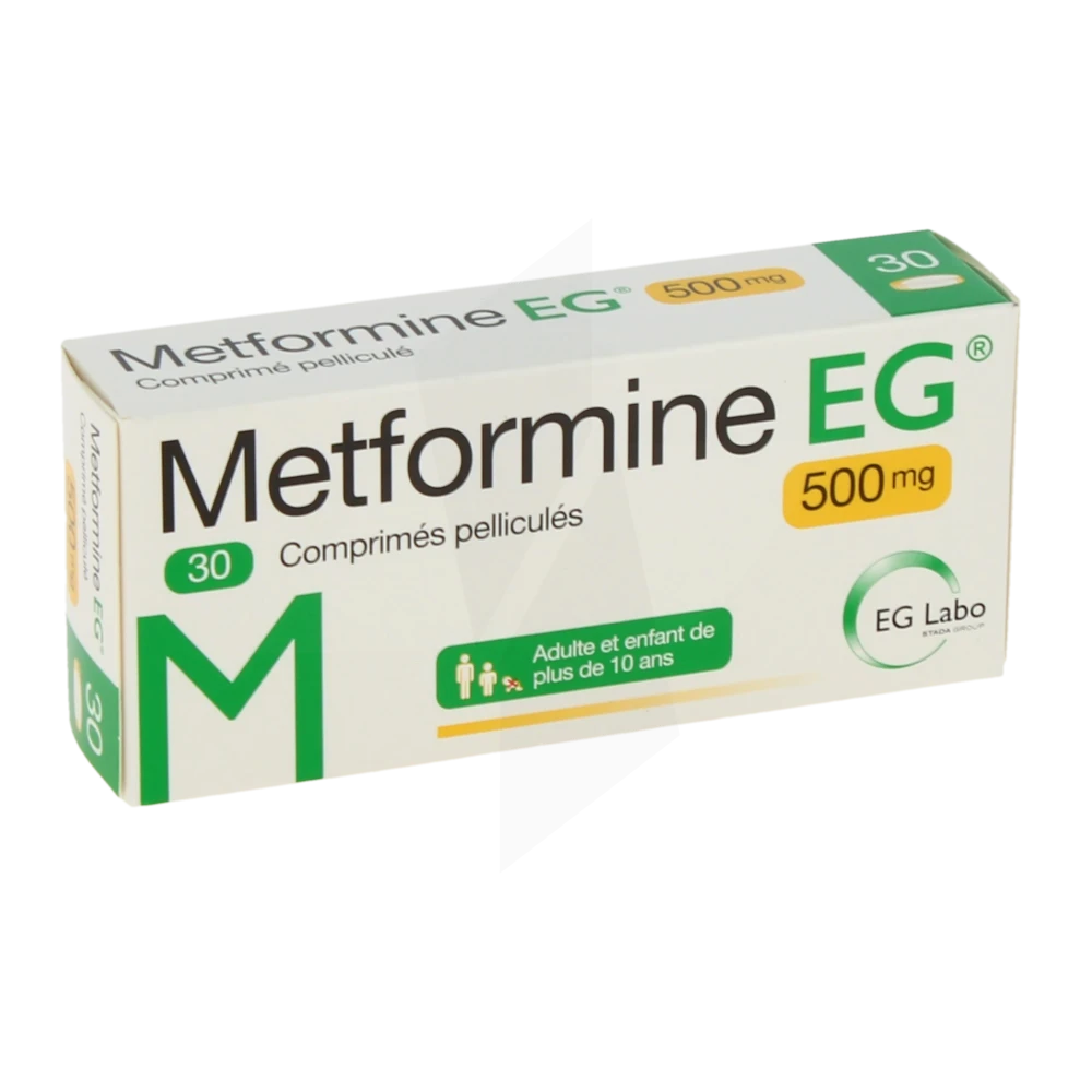 Metformine Eg 500 Mg, Comprimé Pelliculé