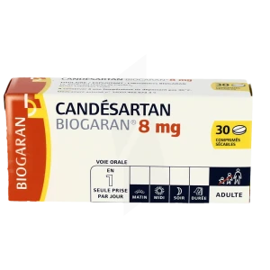 Candesartan Biogaran 8 Mg, Comprimé Sécable