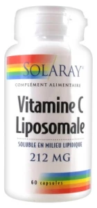 Solaray Vitamine C Liposomale 212 Mg 60 Capsules