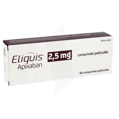 Eliquis 2,5 Mg, Comprimé Pelliculé à Agen