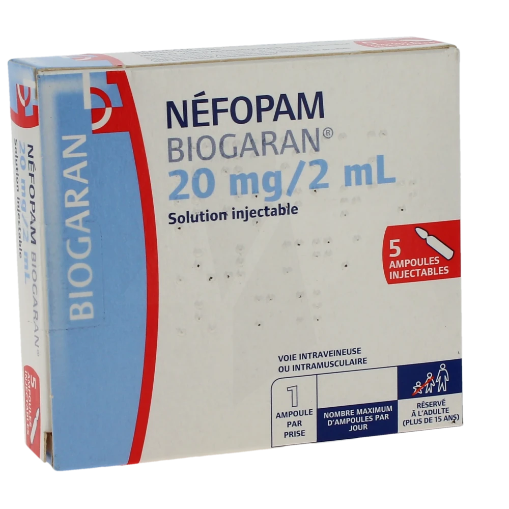 Nefopam Biogaran 20 Mg/2 Ml, Solution Injectable