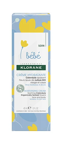 Klorane Bébé Crème hydratante visage et corps - 40ml