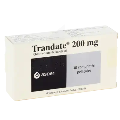 TRANDATE 200 mg, comprimé pelliculé