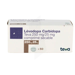 Levodopa Carbidopa Teva 250 Mg/25 Mg, Comprimé Sécable