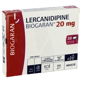 Lercanidipine Biogaran 20 Mg, Comprimé Pelliculé