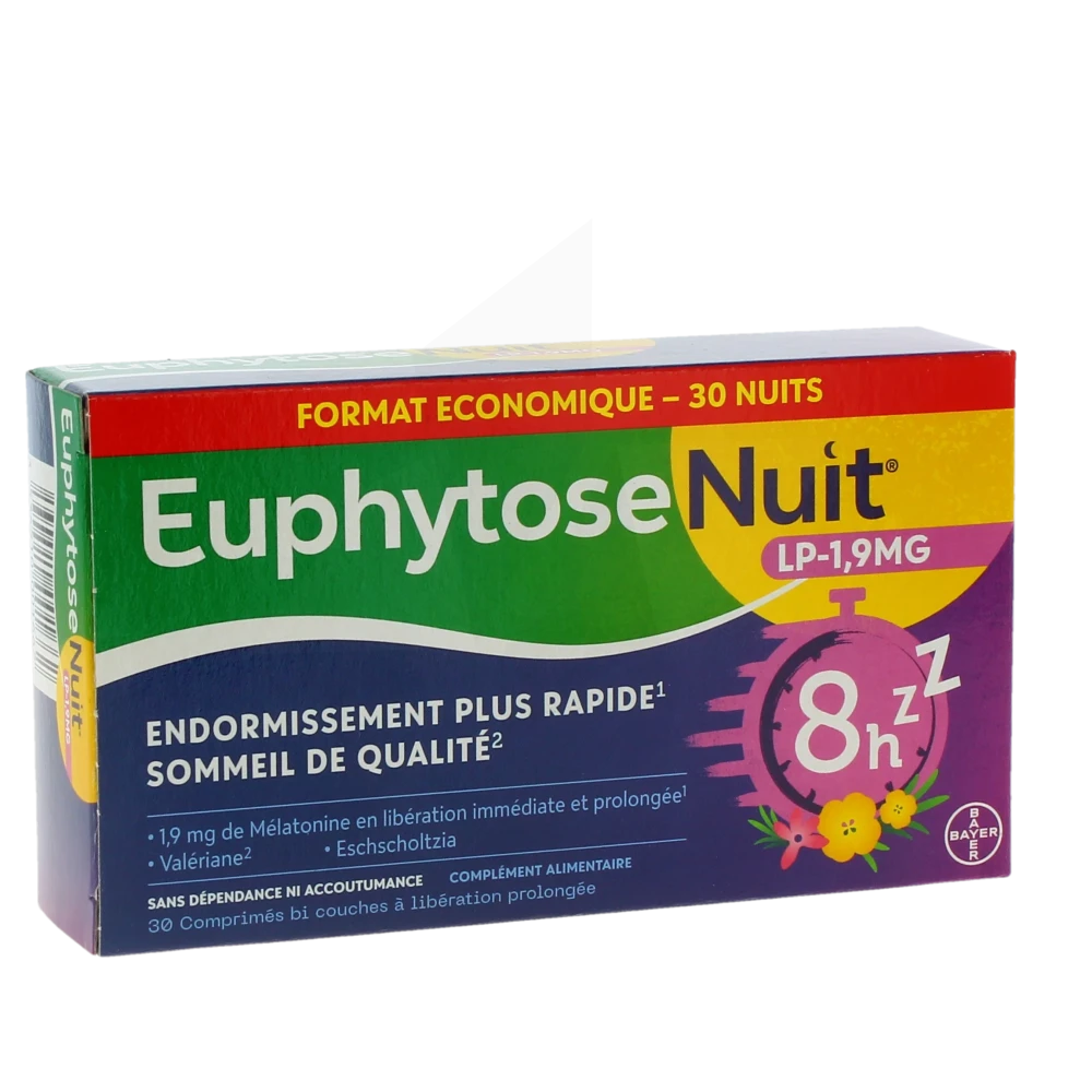 Euphytose Nuit Lp 1,9mg Comprimés Boîte De 30
