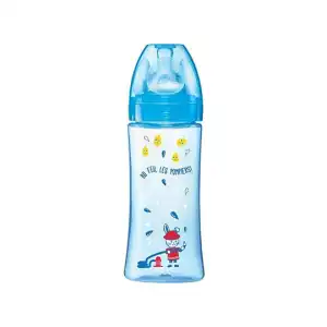 Dodie Initiation+ Biberon TÉtine 3vitesses DÉbit 3 +6mois Bleu Pompier 330ml à Toulouse