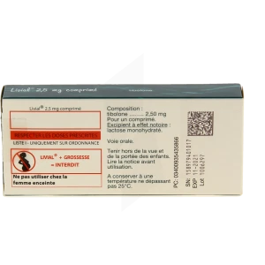 Livial 2,5 Mg, Comprimé