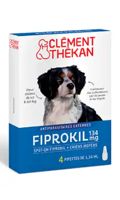 Fiprokil 134mg Spot-onsolution Pour Application Locale Chiens Moyens 10-20kg 4 Pipettes/1,34ml à Paris