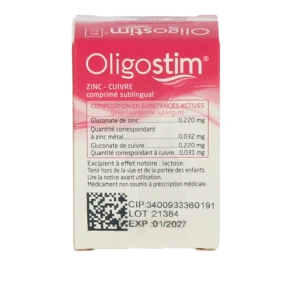 Oligostim Zinc Cuivre, Comprimé Sublingual