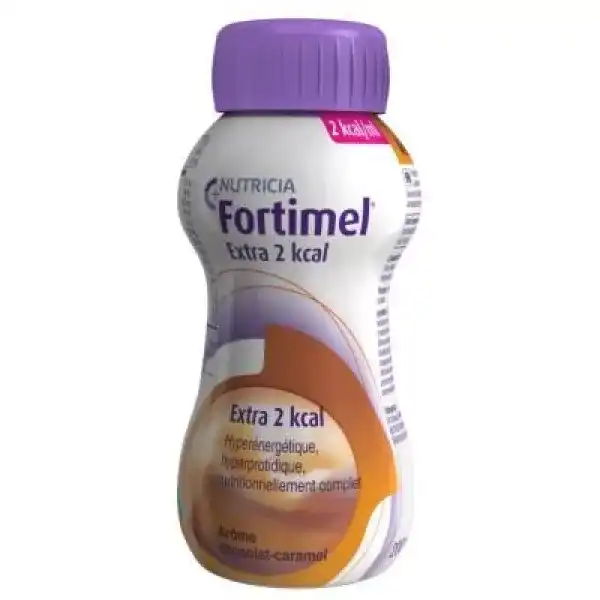 Fortimel Extra 2 Kcal Nutriment Chocolat Caramel 4 Bouteilles/200ml