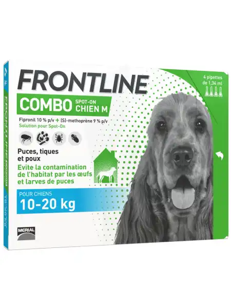 Frontline Combo Solution Externe Chien 10-20kg 4doses