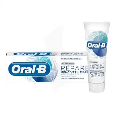 Oral B Repare Gencives & Email Dentifrice Blancheur T/75ml à Le Breuil