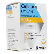 CALCIUM MYLAN 500 mg, comprimé à sucer ou à croquer