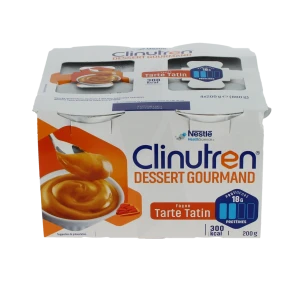 Clinutren Dessert Gourmand Nutriment Façon Tarte Tatin 4 Cups/200g
