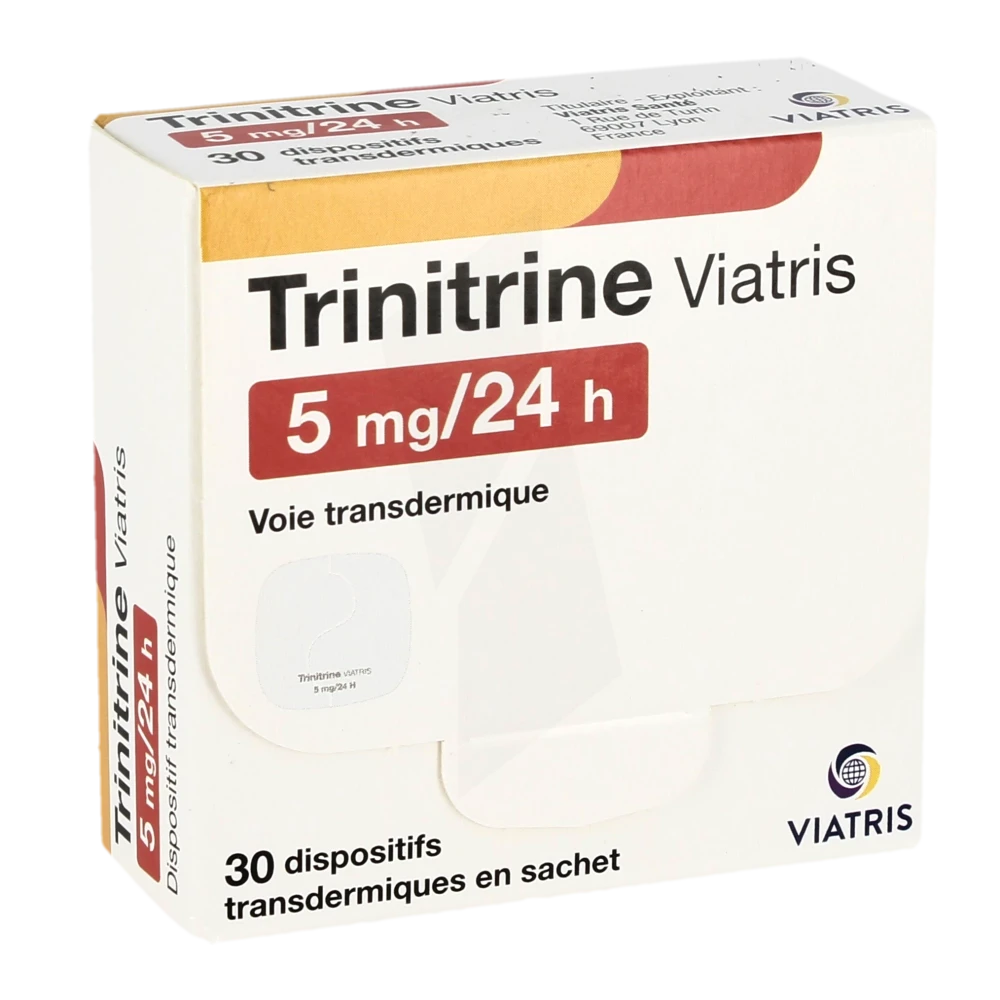 Trinitrine Viatris 5 Mg/24 Heures, Dispositif Transdermique