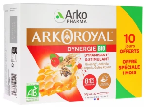 Arkoroyal Dynergie Bio Ginseng Gelée Royale Propolis S Buv 30amp/10ml