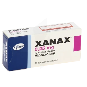 Xanax 0,25 Mg, Comprimé Sécable