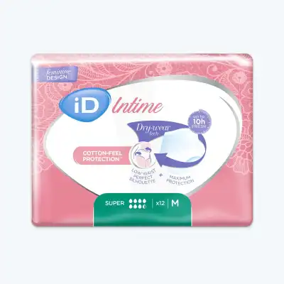 Id Intime Culottes Absorbantes Super Taille M Sachet/12 à LORMONT