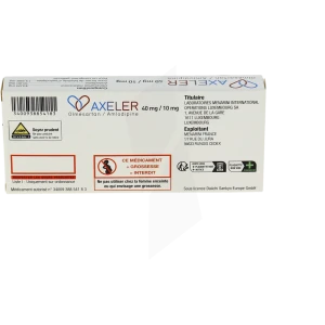 Axeler 40 Mg/10 Mg, Comprimé Pelliculé
