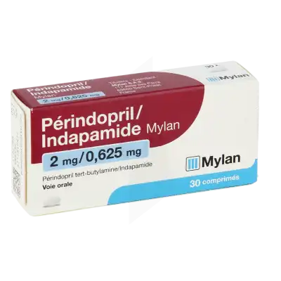 Perindopril/indapamide Viatris 2 Mg/0,625 Mg, Comprimé à Nice