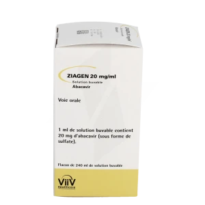 Ziagen 20 Mg/ml, Solution Buvable