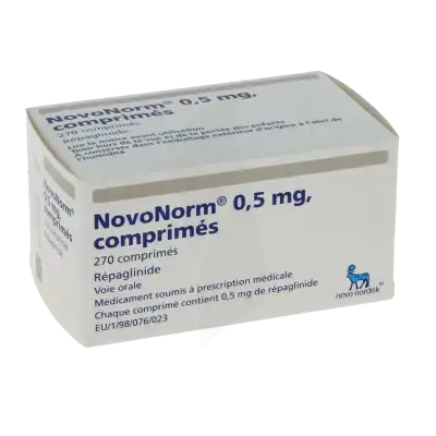 Novonorm 0,5 Mg, Comprimé à PEYNIER