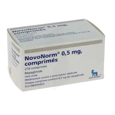 NOVONORM 0,5 mg, comprimé
