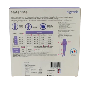 Sigvaris Maternité Collant Maternité Transparent Classe 2 Femme Noir Long S