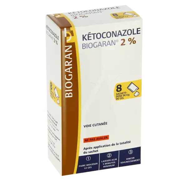 Ketoconazole Biogaran 2 %, Gel En Sachet-dose