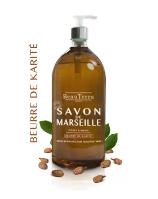 Beauterra - Savon De Marseille Liquide - Beurre De Karité - 1l à Annecy