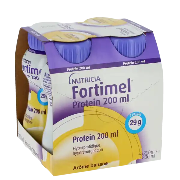 Fortimel Protein Nutriment Banane 4 Bouteilles/200ml