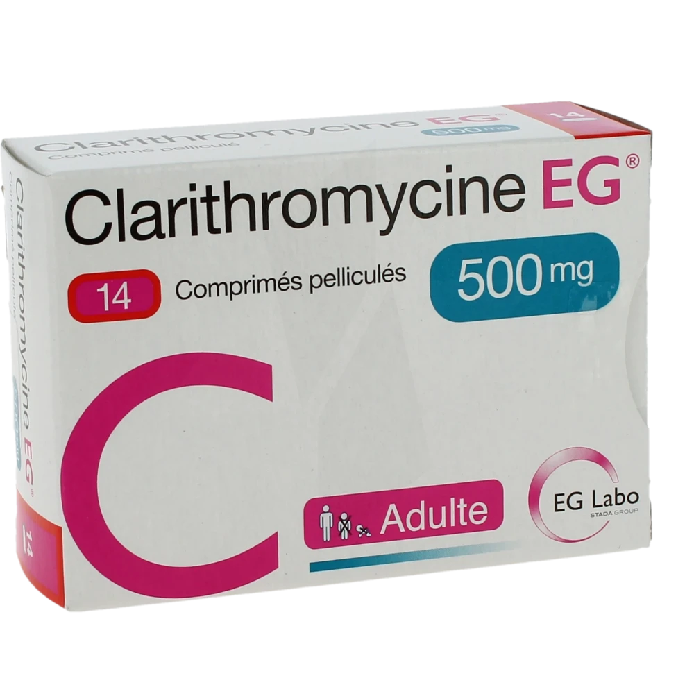 Clarithromycine Eg 500 Mg, Comprimé Pelliculé