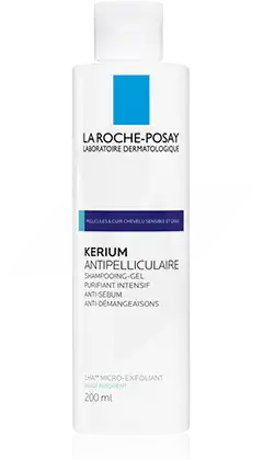 Kerium Antipelliculaire Micro-exfoliant Shampooing Gel Cheveux Gras 200ml